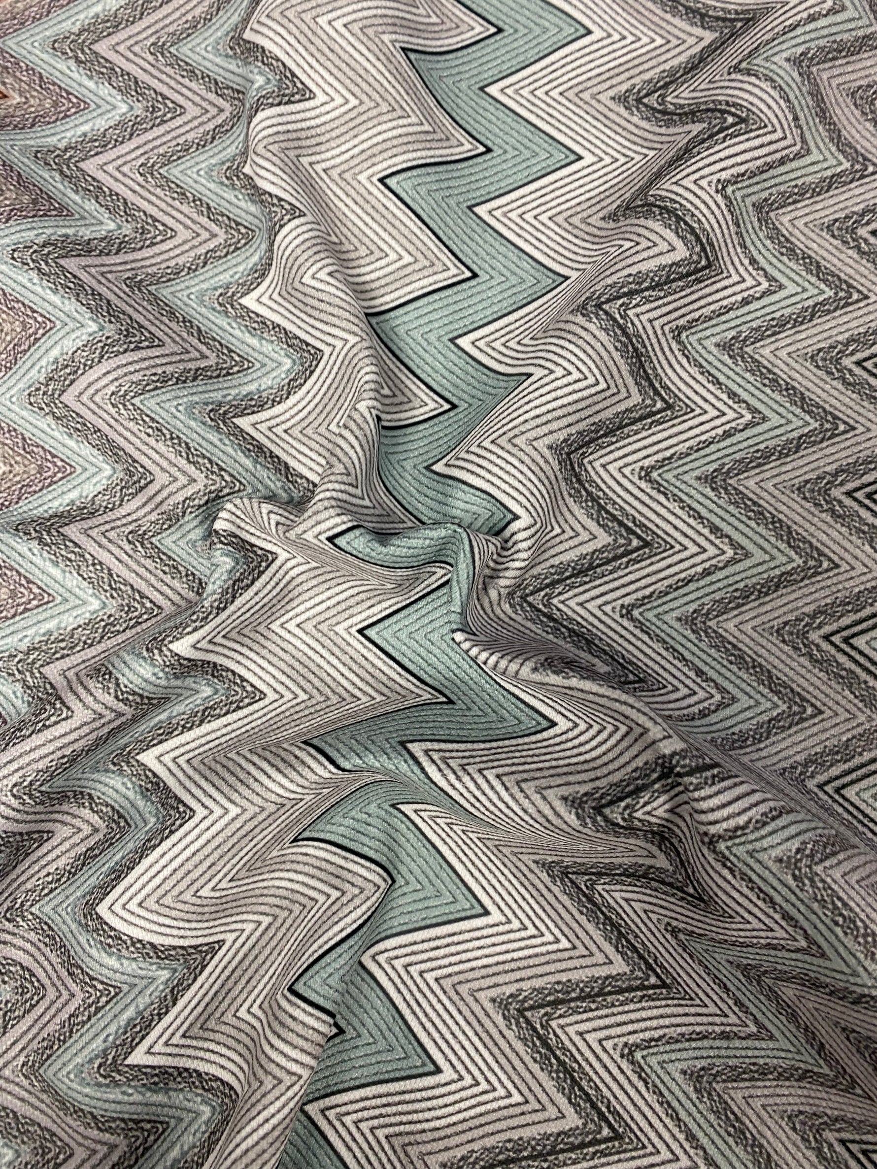 Geometric Chevron Pattern Fabric by the Metre -