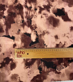 Abstract Brown & Black Crepe Fabric by the Metre – Dress Material - Whotex Online Fabric Store