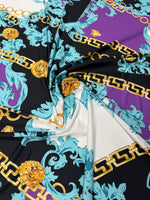 Baroque Chain Print Lycra Stretch Fabric by the Metre - Whotex Fabrics London