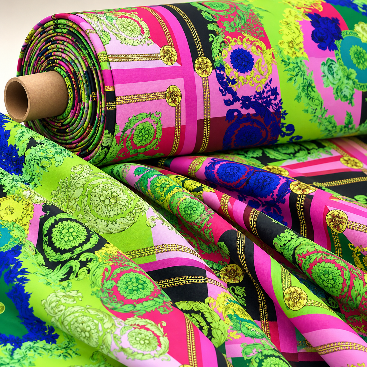 Baroque Pattern Fabric by Metre - Whotex Fabrics London