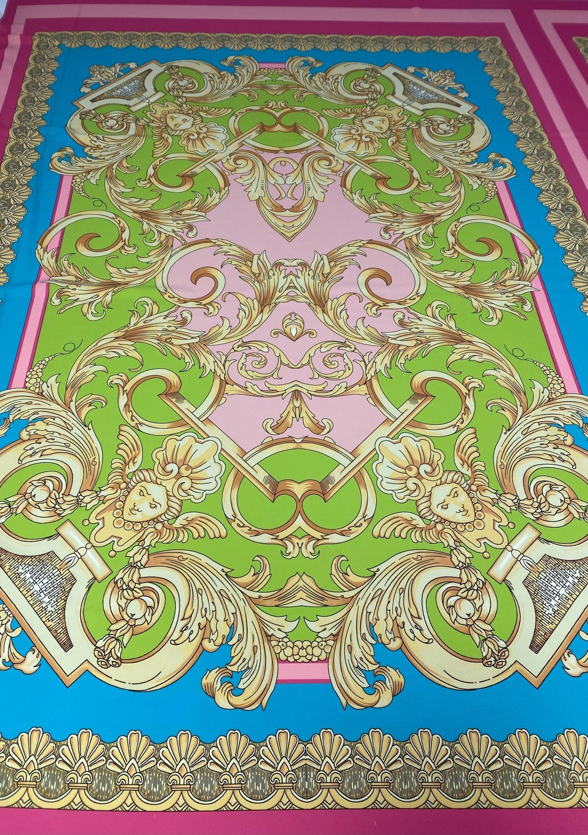 Baroque Print Crepe Fabric by the Metre - Whotex Fabrics London