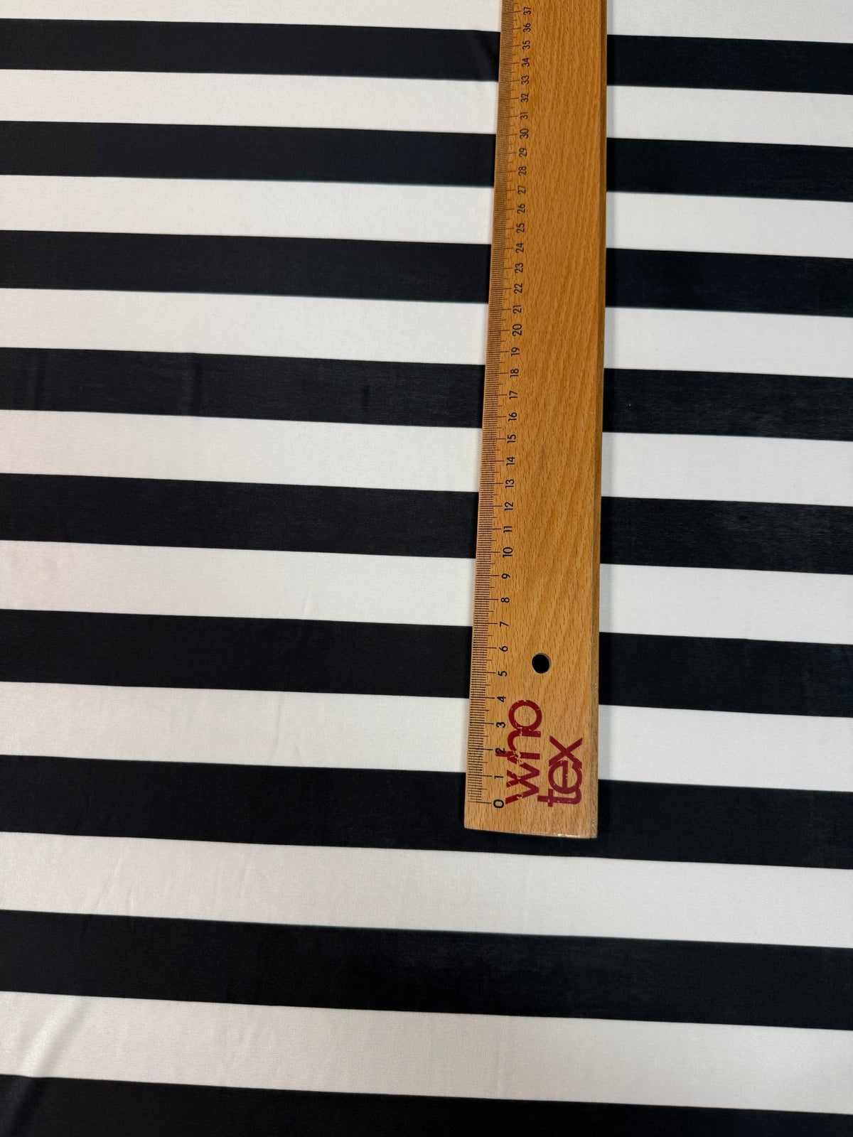 Black and White Horizontal Striped Fabric by the Metre - Whotex Fabrics London