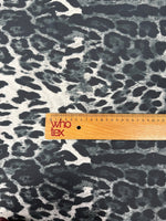 Black Leopard Fabric – Monochrome Animal Print by the Metre - Whotex Fabrics London