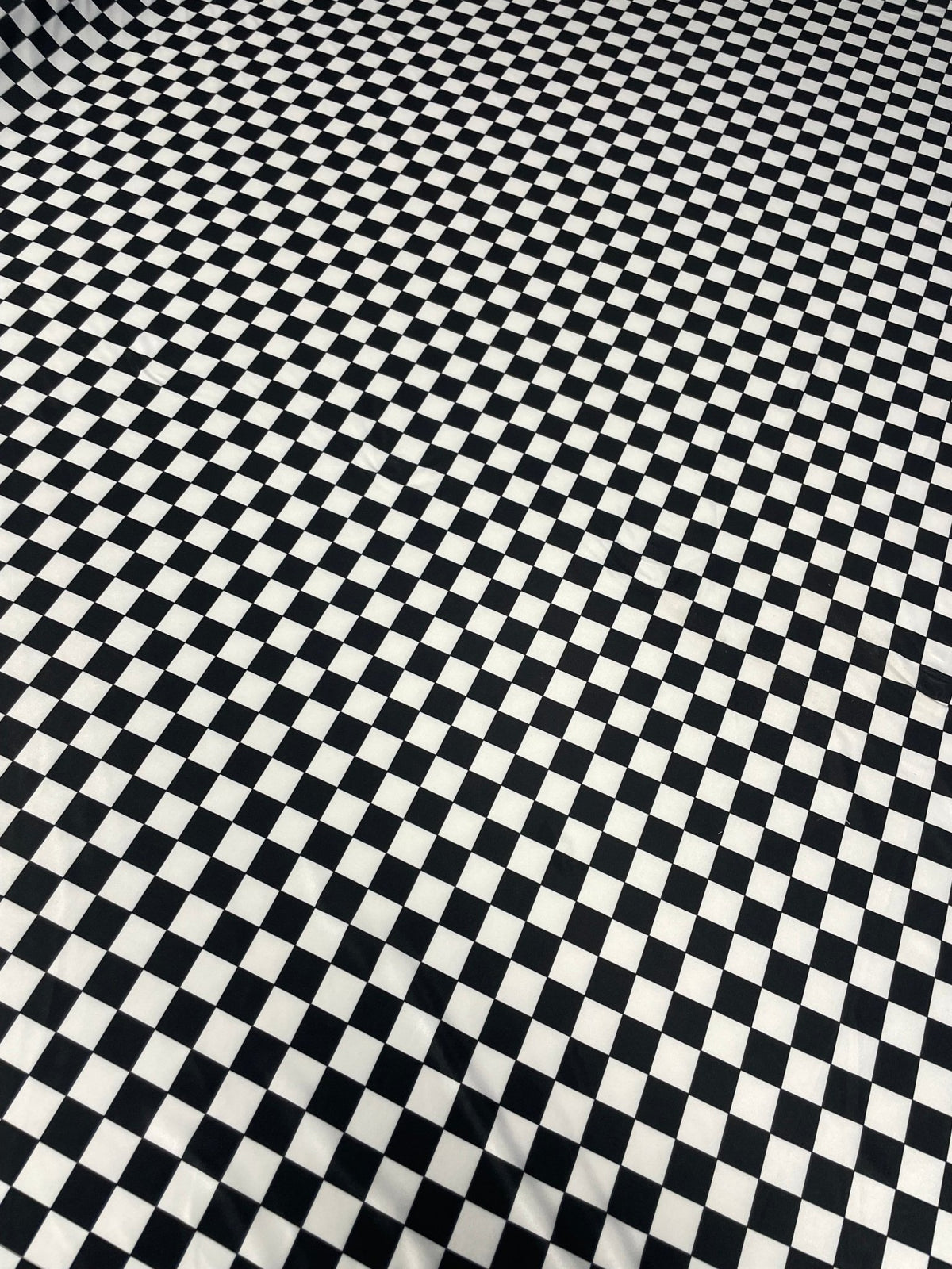 Black White Checkerboard Fabric by the Metre - Whotex Fabrics London