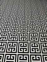 Black White Geometric Upholstery Fabric by the Metre - Whotex Fabrics London