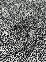 Black & White Leopard Print Fabric by the Metre - Whotex Fabrics London