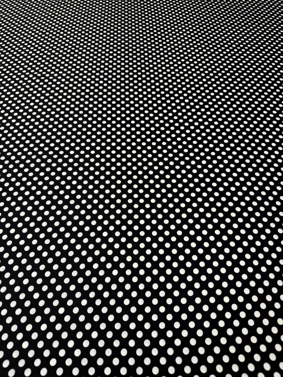 Black & White Polka Dot Crepe Fabric by the Metre - Whotex Fabrics London