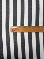 Black & White Stripe Chiffon Fabric by the Metre - Whotex Fabrics London