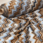 Brown Chevron Upholstery Fabric by the Metre - Whotex Fabrics London