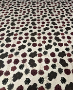 Burgundy Floral Print Fabric by the Metre - Whotex Fabrics London