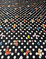 Butterfly Polka Dot Satin Fabric by the Metre - Whotex Fabrics London