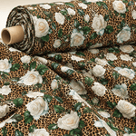 Floral and Cheetah Pattern Fabric By Metre - Whotex Fabrics London