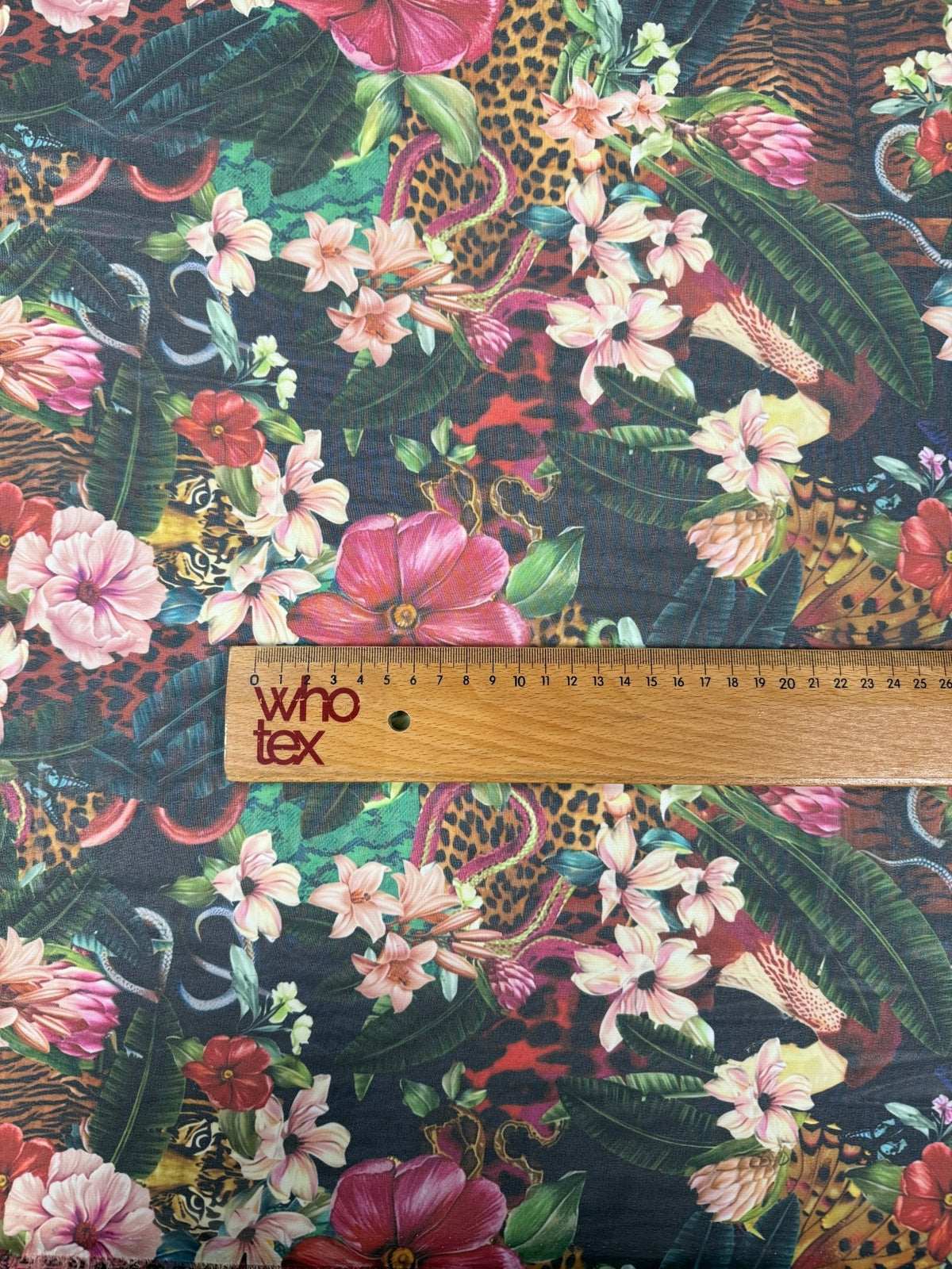 Floral Tropical Print Chiffon Fabric by the Metre - Whotex Fabrics London