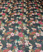 Floral Tropical Print Chiffon Fabric by the Metre - Whotex Fabrics London