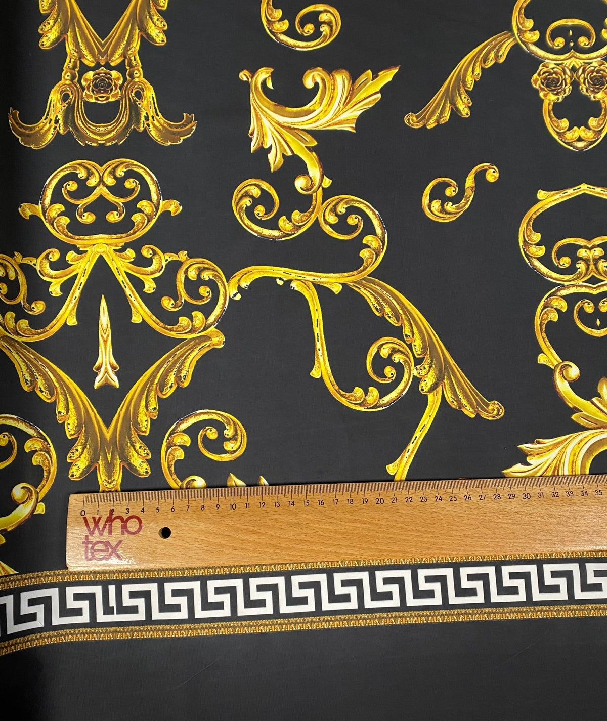 Gold Baroque Crepe Fabric by the Metre – Elegant & Luxury - Whotex Fabrics London