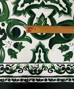Green Baroque Spandex Fabric by the Metre - Whotex Fabrics London