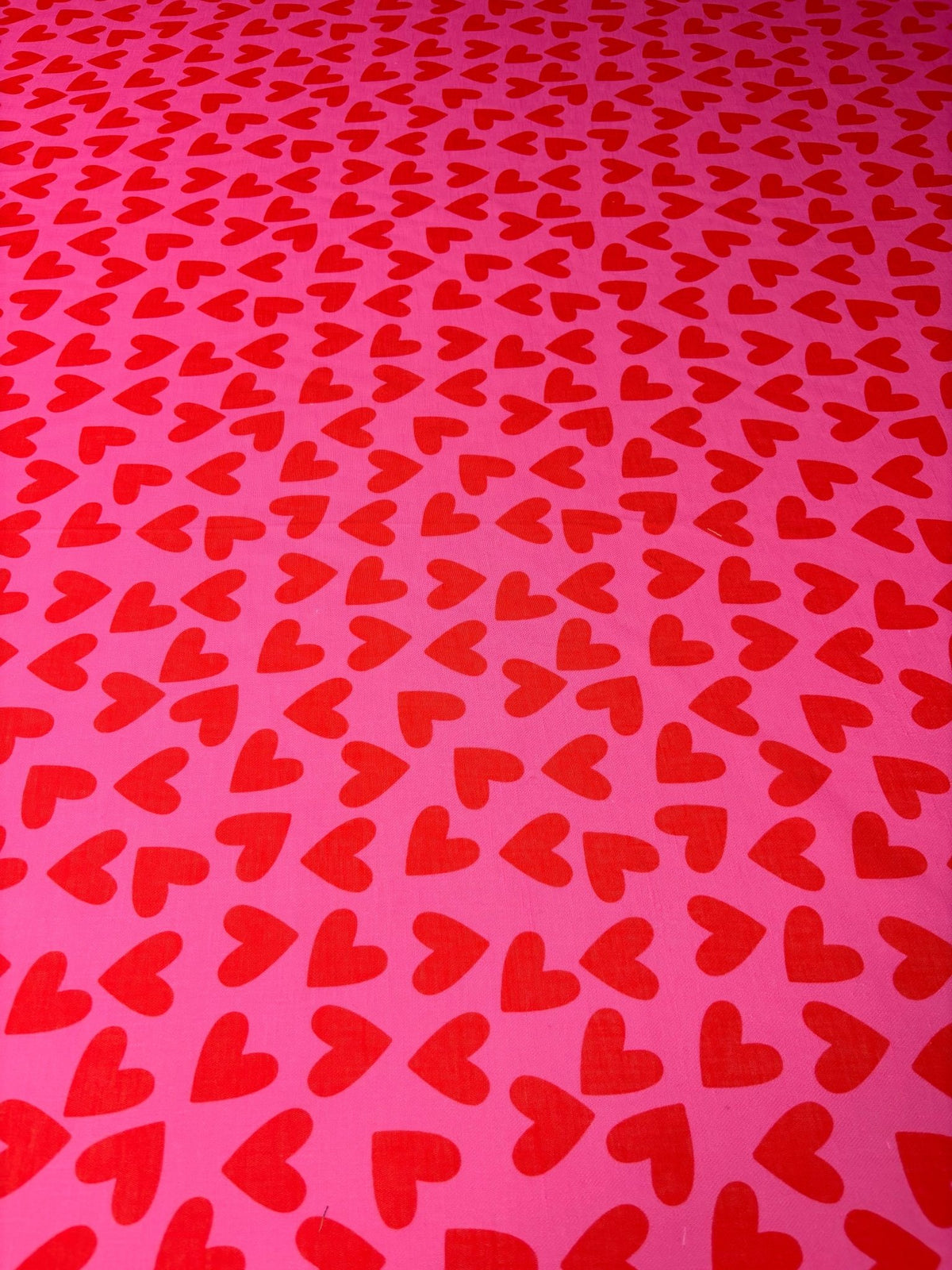Heart Print Linen Fabric by the Metre - Whotex Fabrics London