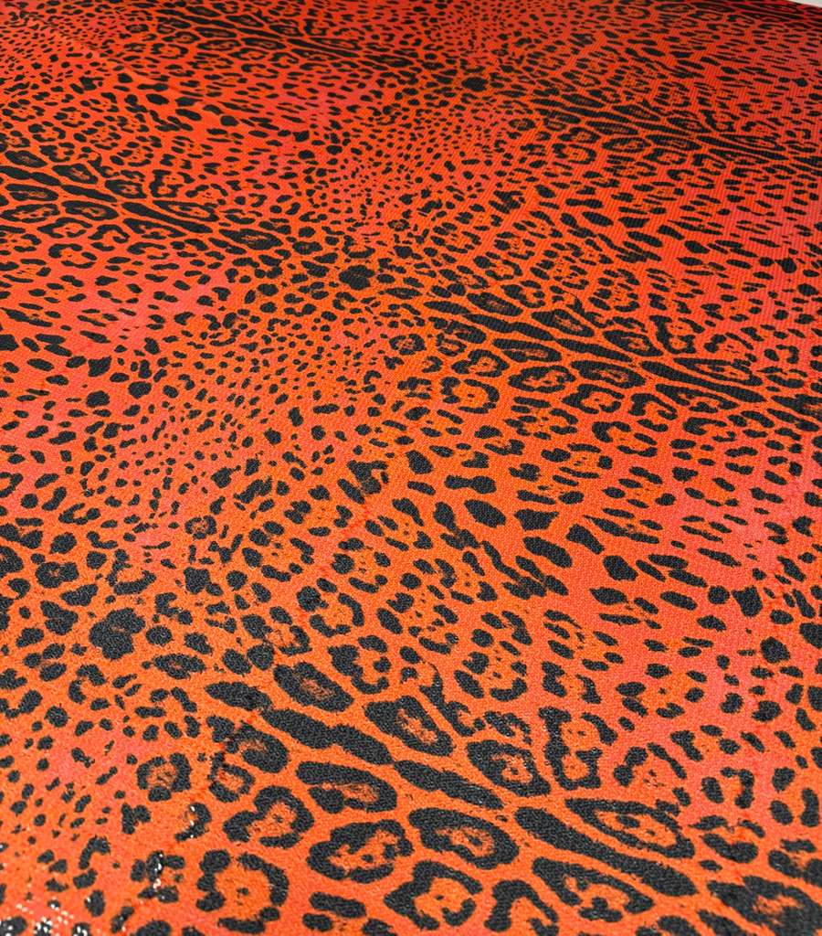 Leopard Print Sequin Fabric, 2 - Way Stretch Sequin Fabric By The Yard - Whotex Fabrics London