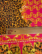Luxury Baroque Leopard Print Fabric by the Metre - Whotex Fabrics London