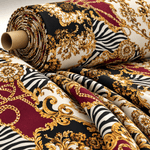 Luxury Baroque Zebra Chain Fabric by Metre - Whotex Fabrics London