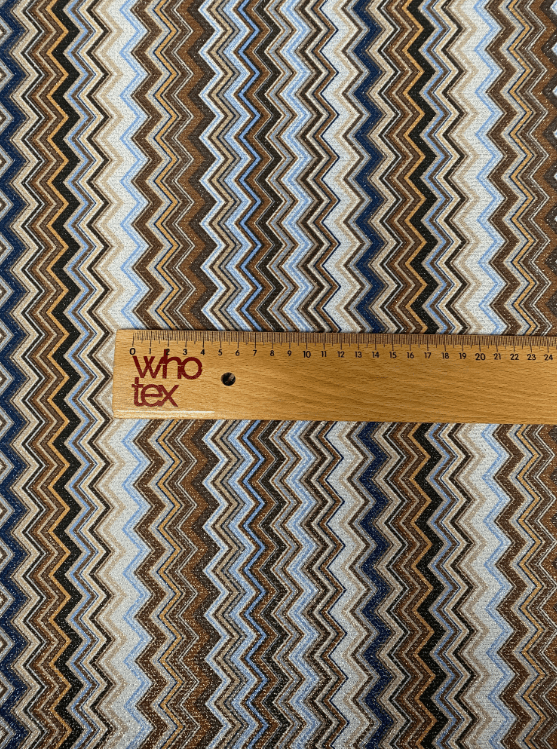 Metallic Chevron Zigzag Lurex Fabric by the Metre - Whotex Fabrics London