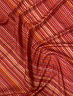 Metallic Red Striped Lurex Fabric by the Metre - Whotex Fabrics London