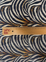 Metallic Zebra Print Lurex Fabric by the Metre - Whotex Fabrics London