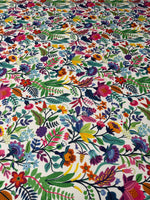 Mexican Flowers Fabric – Custom Printed Fabric on Satin, Crepe, Spandex or Chiffon - Whotex Fabrics London