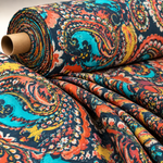 Multicolor Paisley Fabric Sold by Metre - Whotex Fabrics London