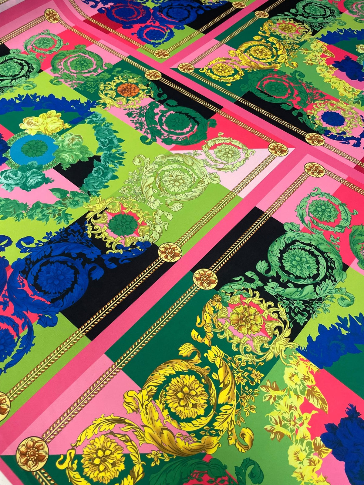 Multicolour Baroque Crepe Fabric by the Metre – Luxury Dressmaking - Whotex Online Fabric Store