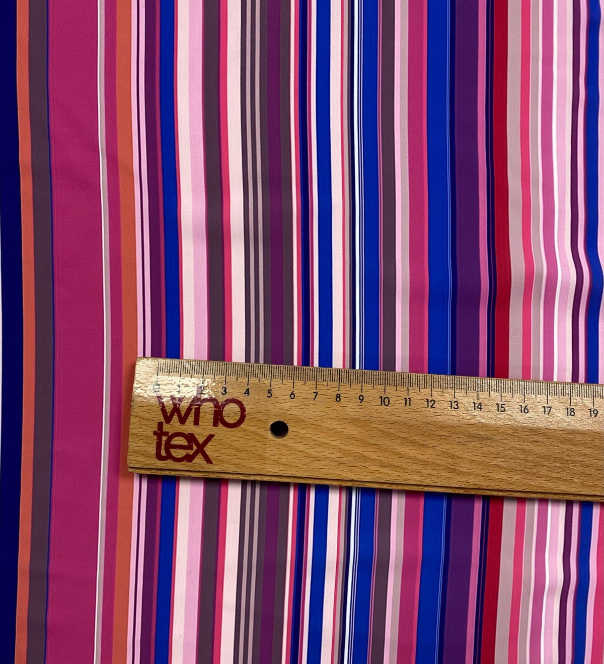 Multicolour Striped Shimmer Fabric by the Metre - Whotex Fabrics London