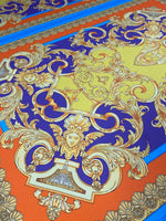 Orange & Blue Baroque Crepe Fabric by the Metre – Fashion - Whotex Online Fabric Store