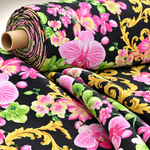Orchid Floral Print Fabric by Metre - Whotex Fabrics London