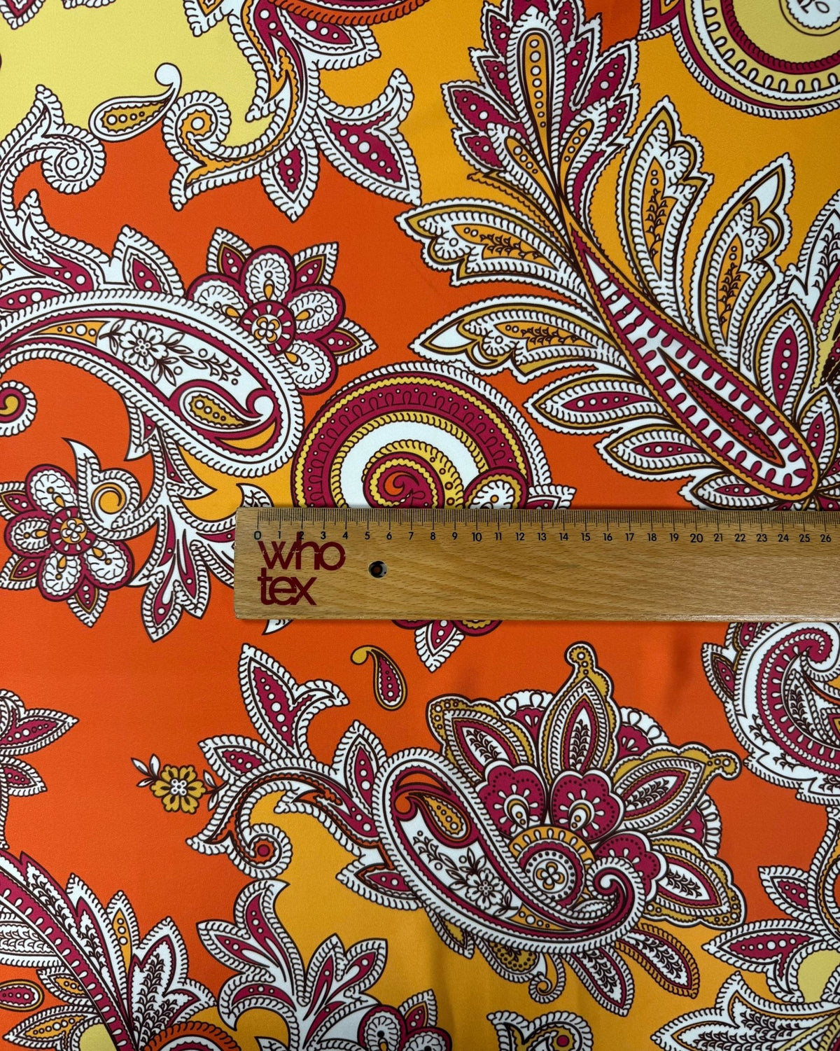 Paisley Print Satin Fabric by the Metre - Whotex Fabrics London