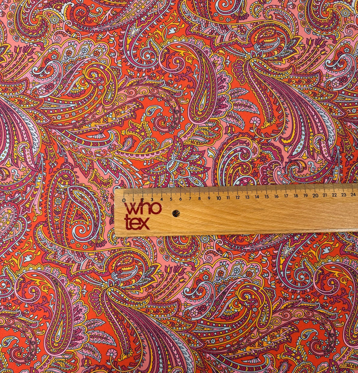 Paisley Print Stretch Spandex Fabric by the Metre - Whotex Fabrics London