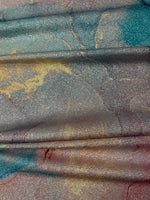 Pastel Marble Effect with Gold Veins Fabric by Metre - Whotex Fabrics London