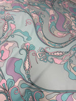 Pastel Psychedelic Swirl Organic Cotton Poplin Fabric by the Metre - Whotex Fabrics London