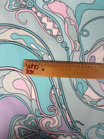 Pastel Psychedelic Swirl Organic Cotton Poplin Fabric by the Metre - Whotex Fabrics London