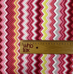 Pink Chevron Fabric by the Metre - Whotex Fabrics London