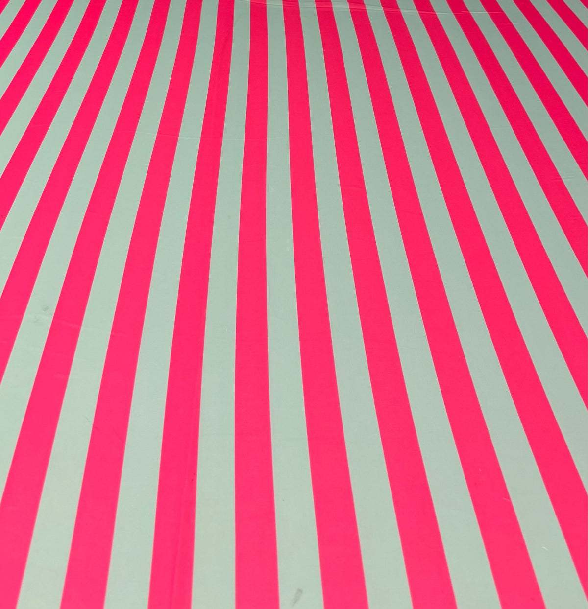 Pink & Mint Striped Chiffon Fabric by the Metre - Whotex Fabrics London