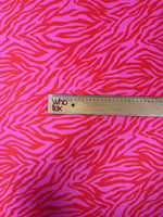 Red and Pink Patterned Tiger Striped Fabric – Multiple Fabric Options, Sold by Metre - Whotex Fabrics London
