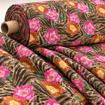 Rose Leopard Baroque Fabric by Metre - Whotex Fabrics London
