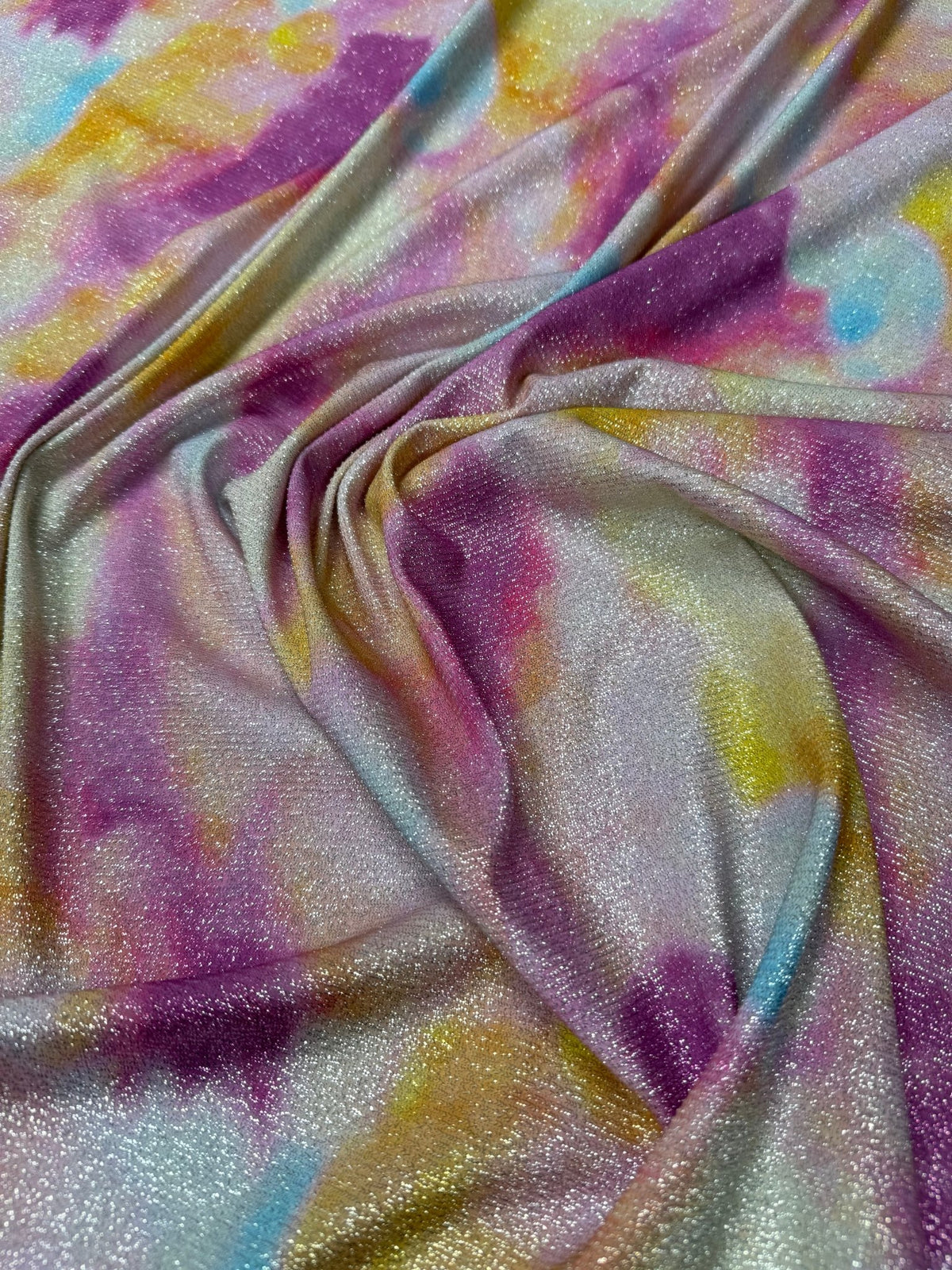 Shimmer Tie Dye Ottoman Fabric - Soft 4 - Way Stretch for Stylish Decor - Whotex Fabrics London