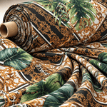Tropical Baroque Crepe Fabric by the Metre - Whotex Fabrics London
