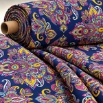 Vibrant Bohemian Paisley Fabric by the Metre - Whotex Fabrics London